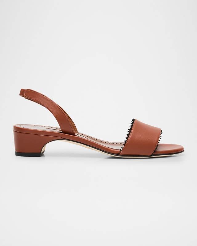 Patobar Leather Slingback Sandals
